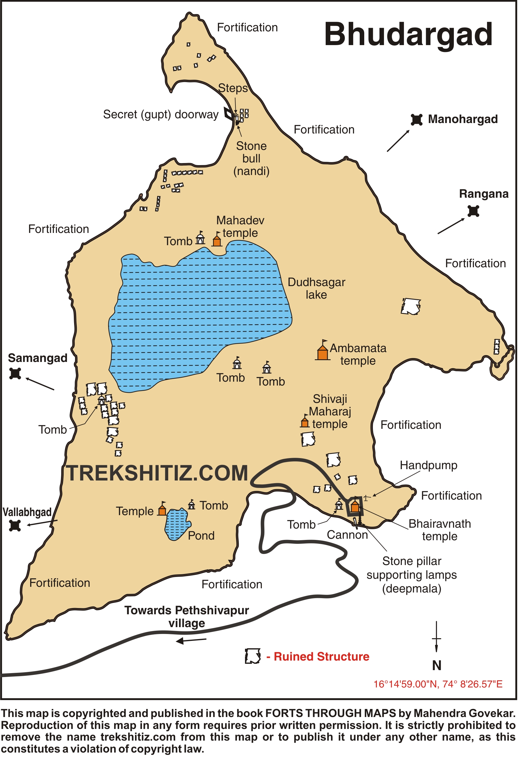 Bhudargad English Map